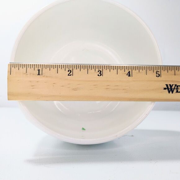 Vtg FTD 1975 White Milk Glass Oak Leaf Compote Bowl Pedestal Floral Arrangements - Picture 7 of 8